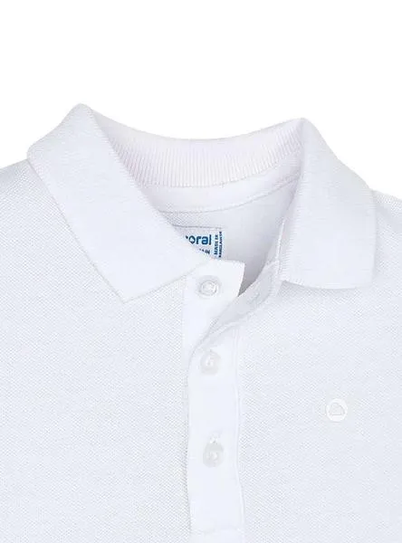 polo mayoral granito básico blanco para niño