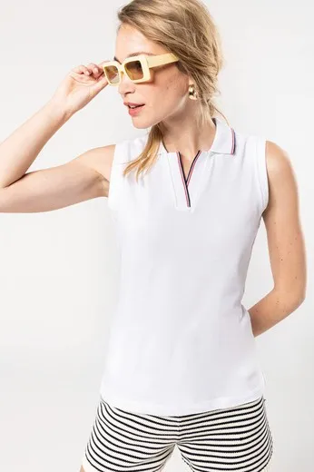 Polo sin mangas para mujer