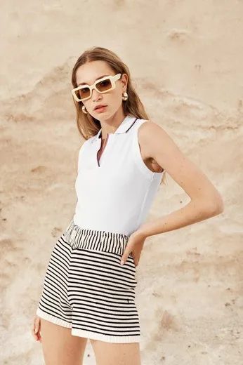 Polo sin mangas para mujer
