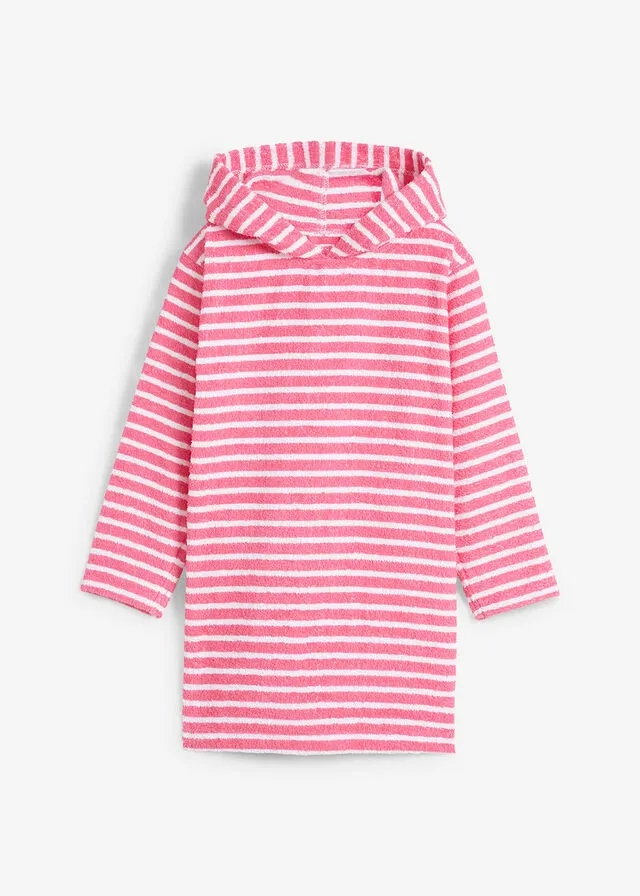 PONCHO ROSABLANCO RAYAS VERTICALES