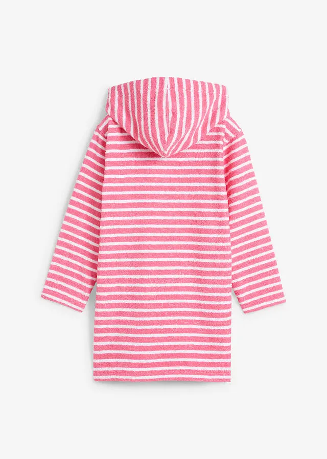 PONCHO ROSABLANCO RAYAS VERTICALES