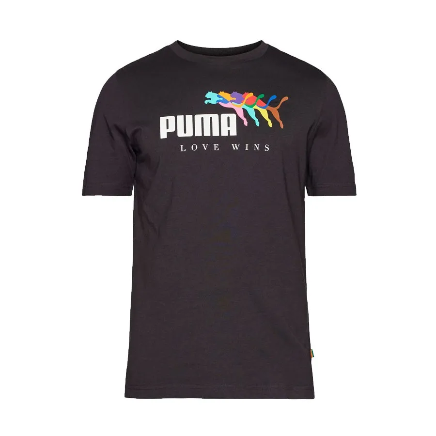 PUMA Camiseta Hombre ESS+LOVE WINS TEE BLACK