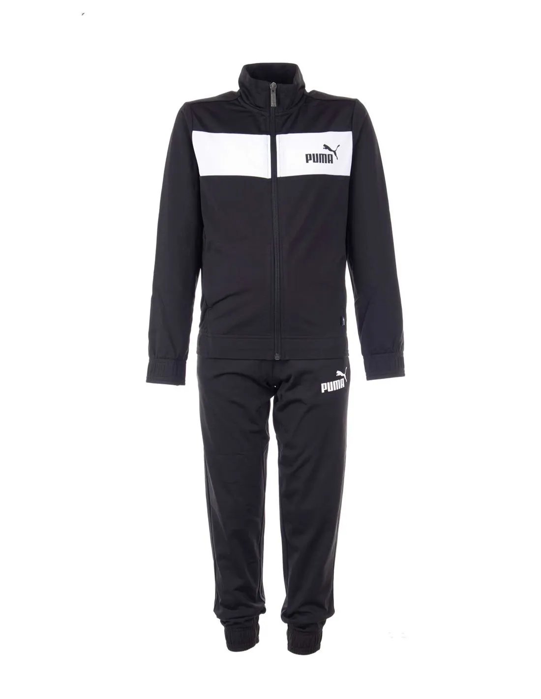 PUMA  CHáNDAL NEGRO Y BLANCO POLY SUIT 589371 01 NIñO/A