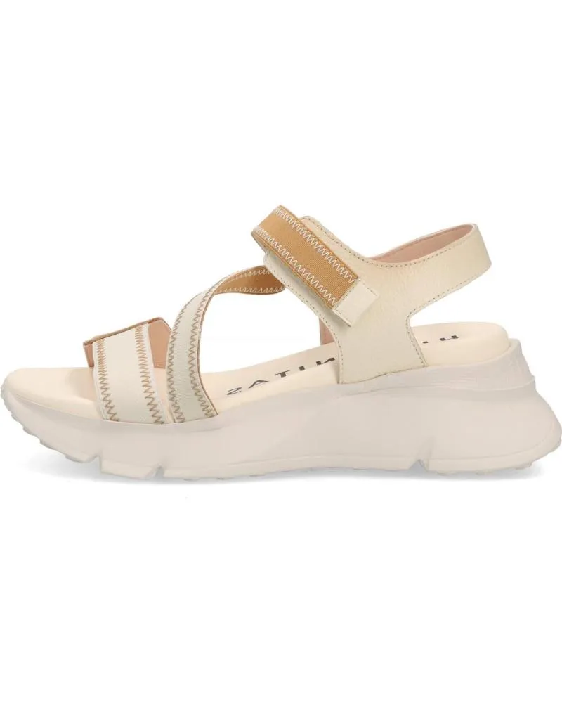 SANDALIAS DE MUJER HISPANITAS  JAMAICA CHV243459 BEIGE BLANCO NATADESERT