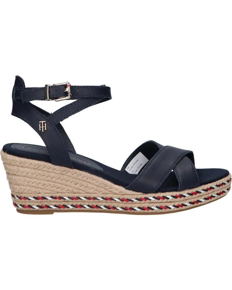 Sandalias de Mujer TOMMY HILFIGER FW0FW06303 FEMININE LOW WEDGE DW5 DESERT SKY