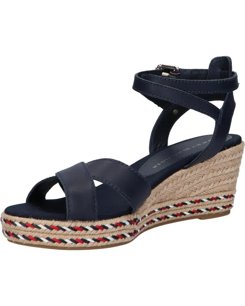 Sandalias de Mujer TOMMY HILFIGER FW0FW06303 FEMININE LOW WEDGE DW5 DESERT SKY