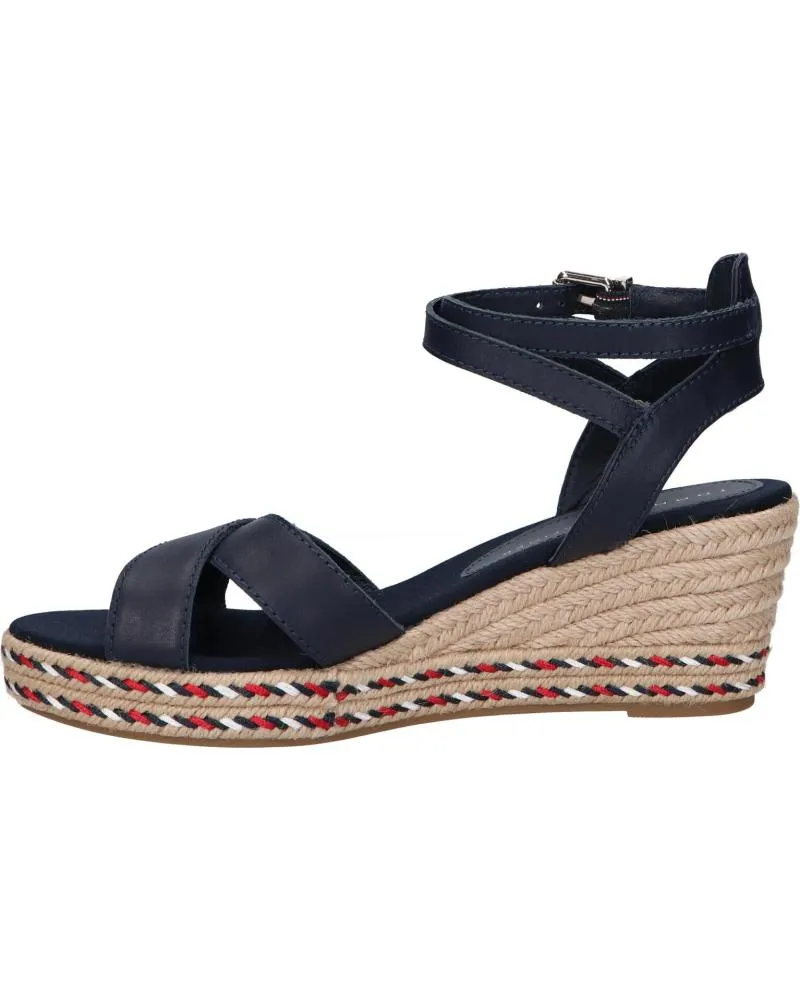 Sandalias de Mujer TOMMY HILFIGER FW0FW06303 FEMININE LOW WEDGE DW5 DESERT SKY