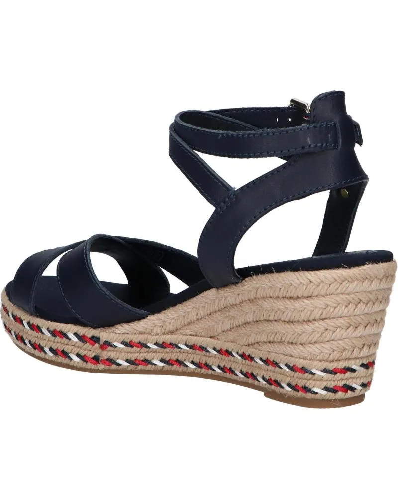 Sandalias de Mujer TOMMY HILFIGER FW0FW06303 FEMININE LOW WEDGE DW5 DESERT SKY