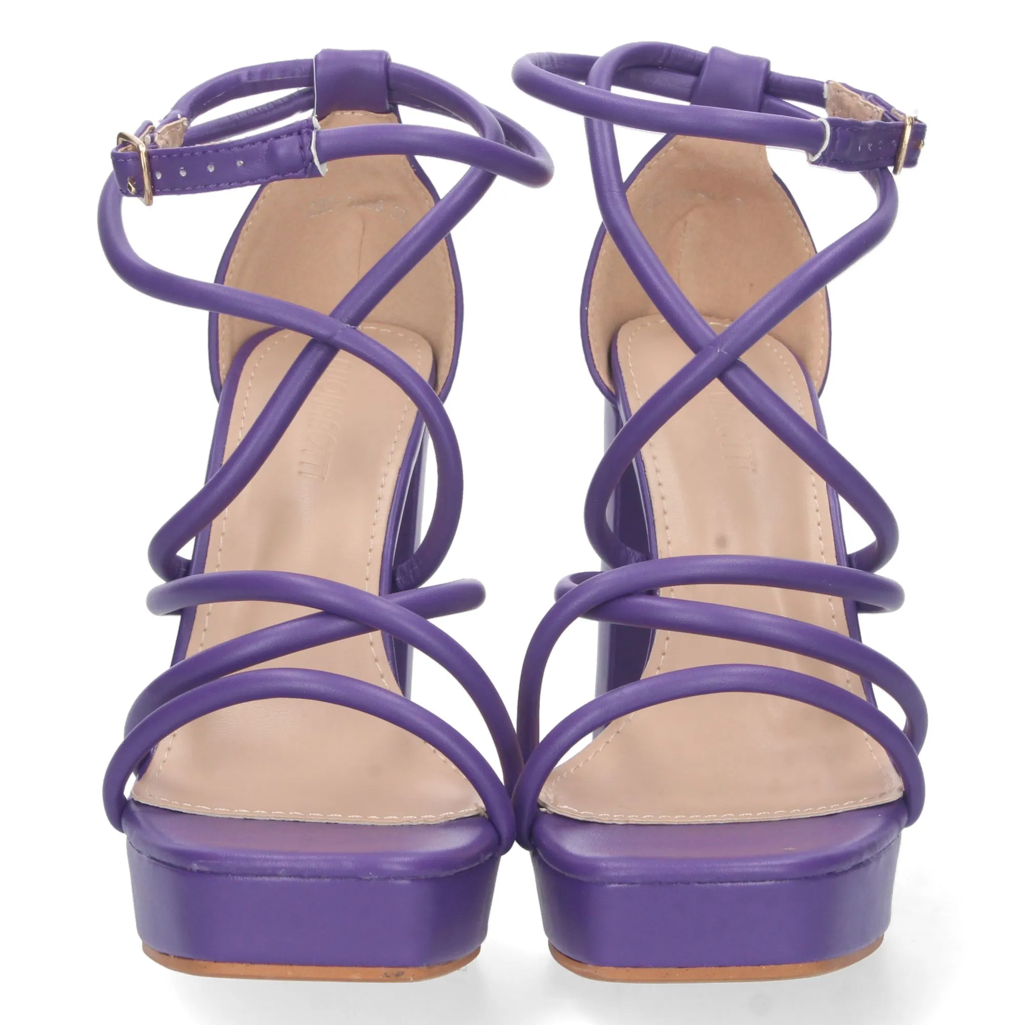Sandalias de tacon para fiesta mujer color lila
