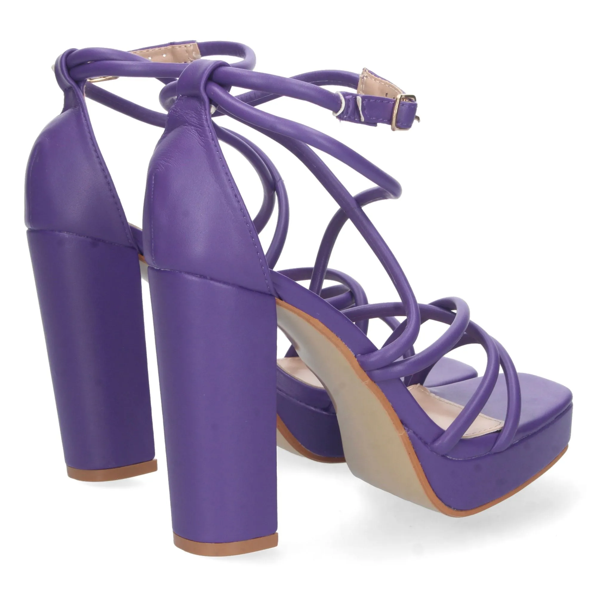 Sandalias de tacon para fiesta mujer color lila
