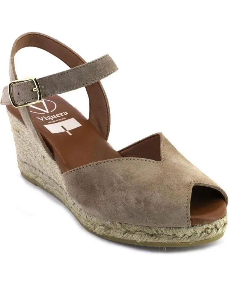 Sandalias VIGUERA  de Mujer ALPARGATA ABIERTA DESERT DE  CAMEL