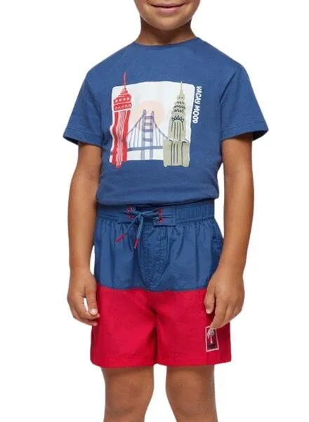 Set Camisetas Mayoral Indigo Y Estampada Para Niño