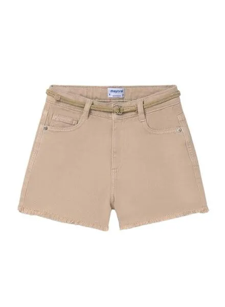 Shorts Mayoral Sarga Beige para Niña