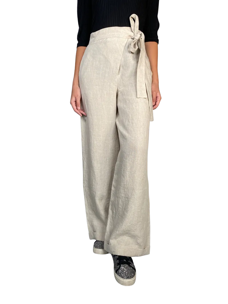 SISA Pantalón Lino Beige