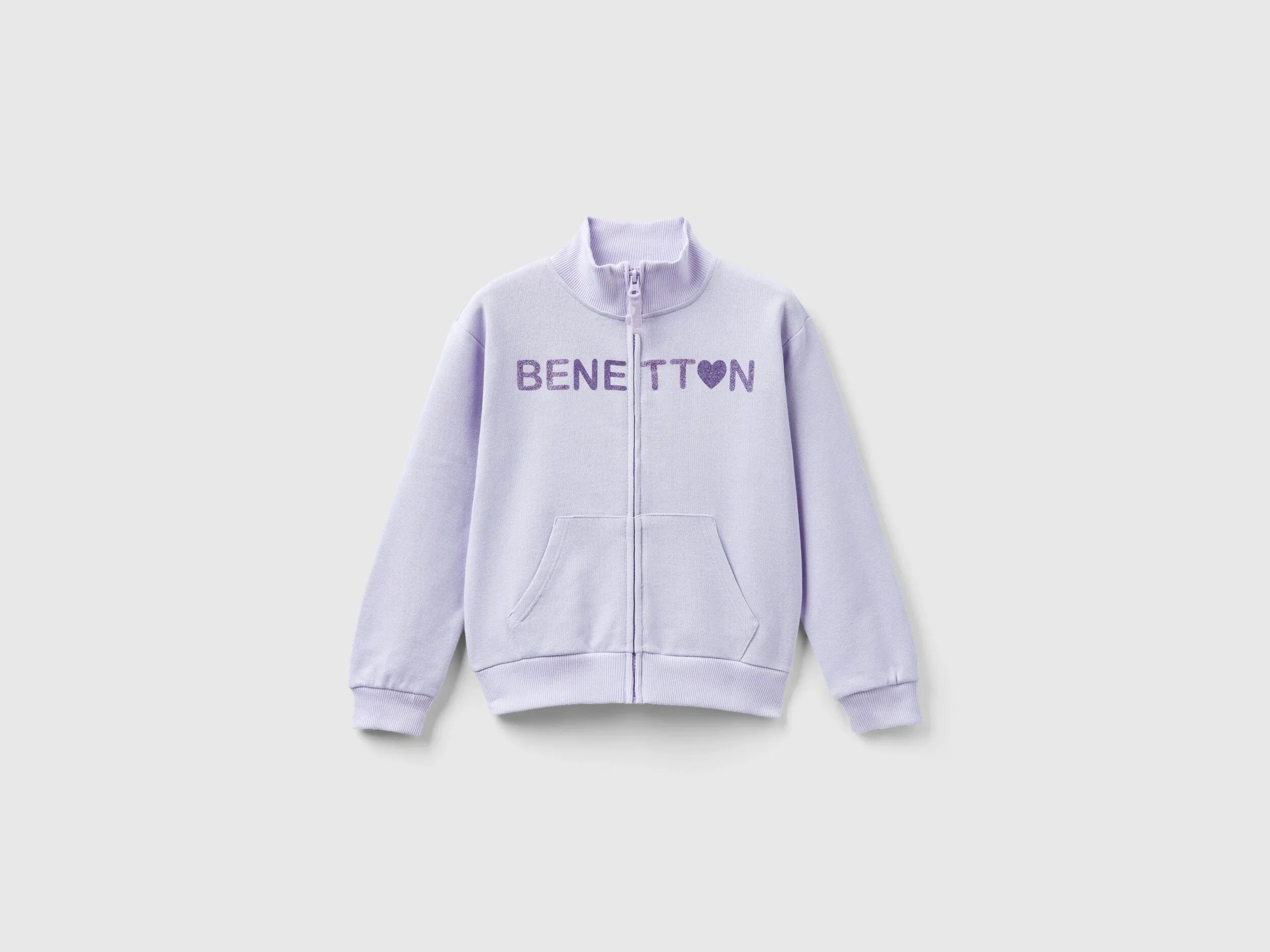 Sudadera con cremallera y cuello