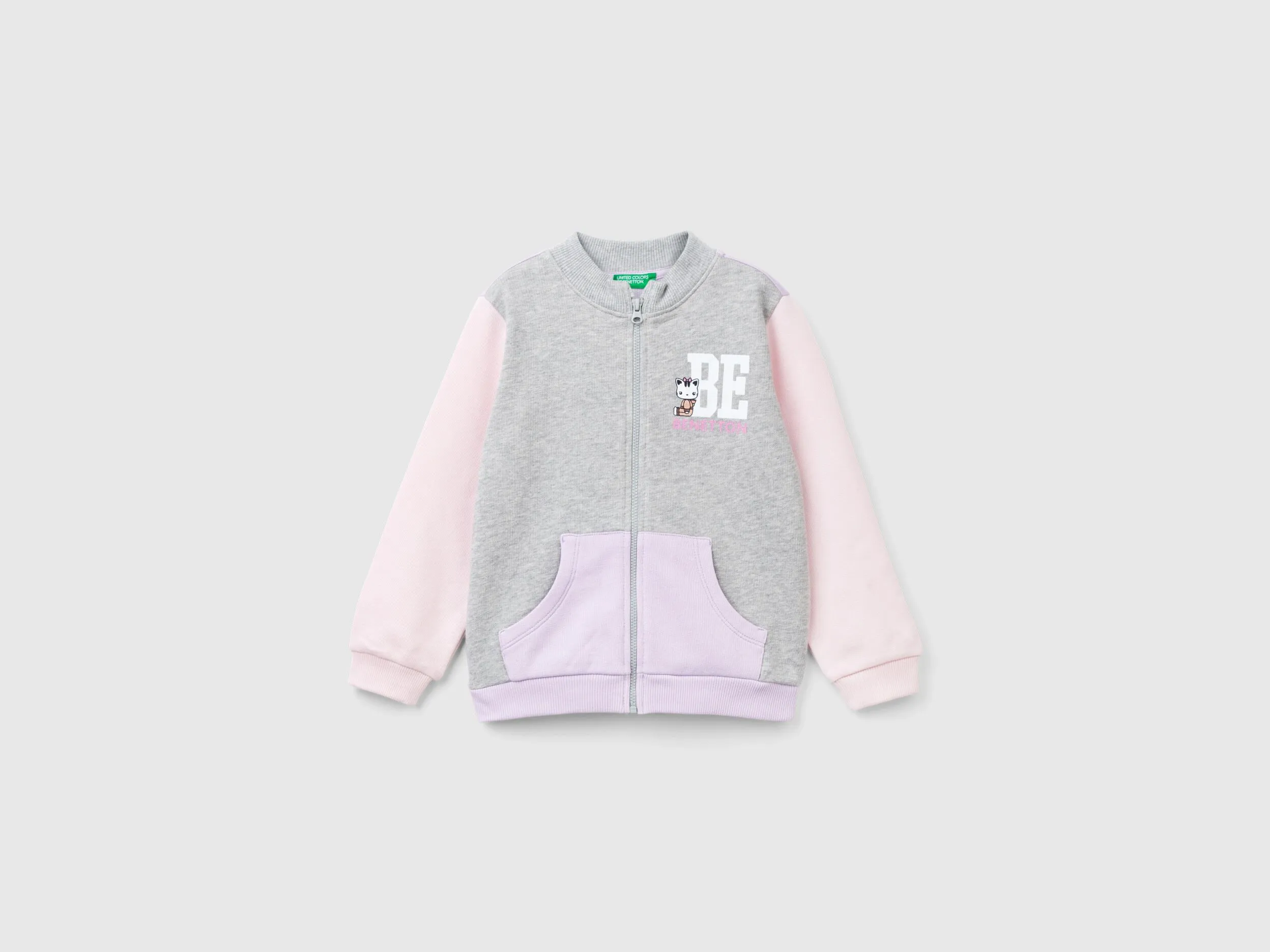 Sudadera de algodón orgánico con cremallera