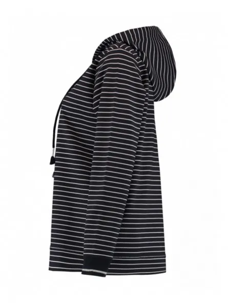 Sudadera de rayas con capucha