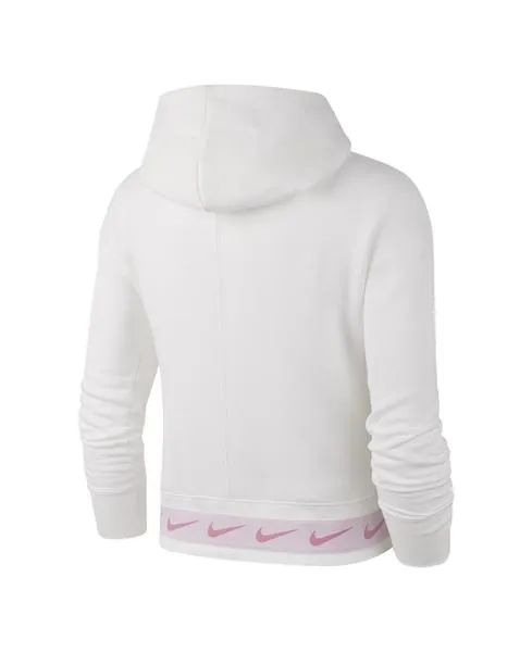 sudadera nike blanco/naranja niña