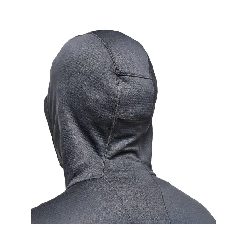Sudadera técnica de hombre Haglöfs Roc Flash Mid Hood (magnetita/amarillo soleado)