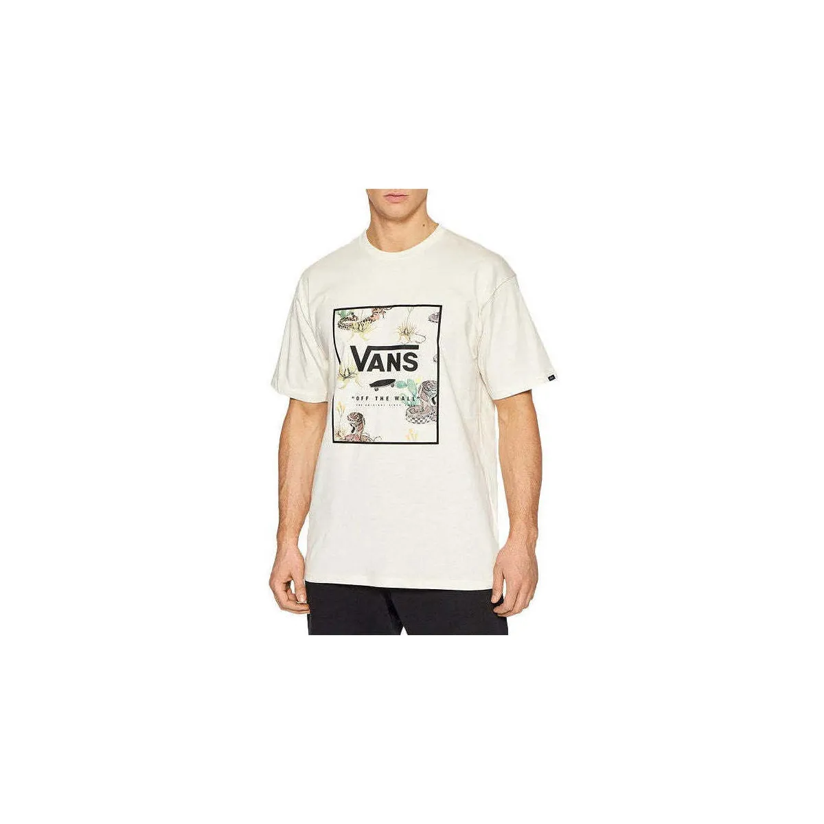 TSHIRT  MN CLASSIC PRINT BOX ANTIQUE WHITE/DESERT