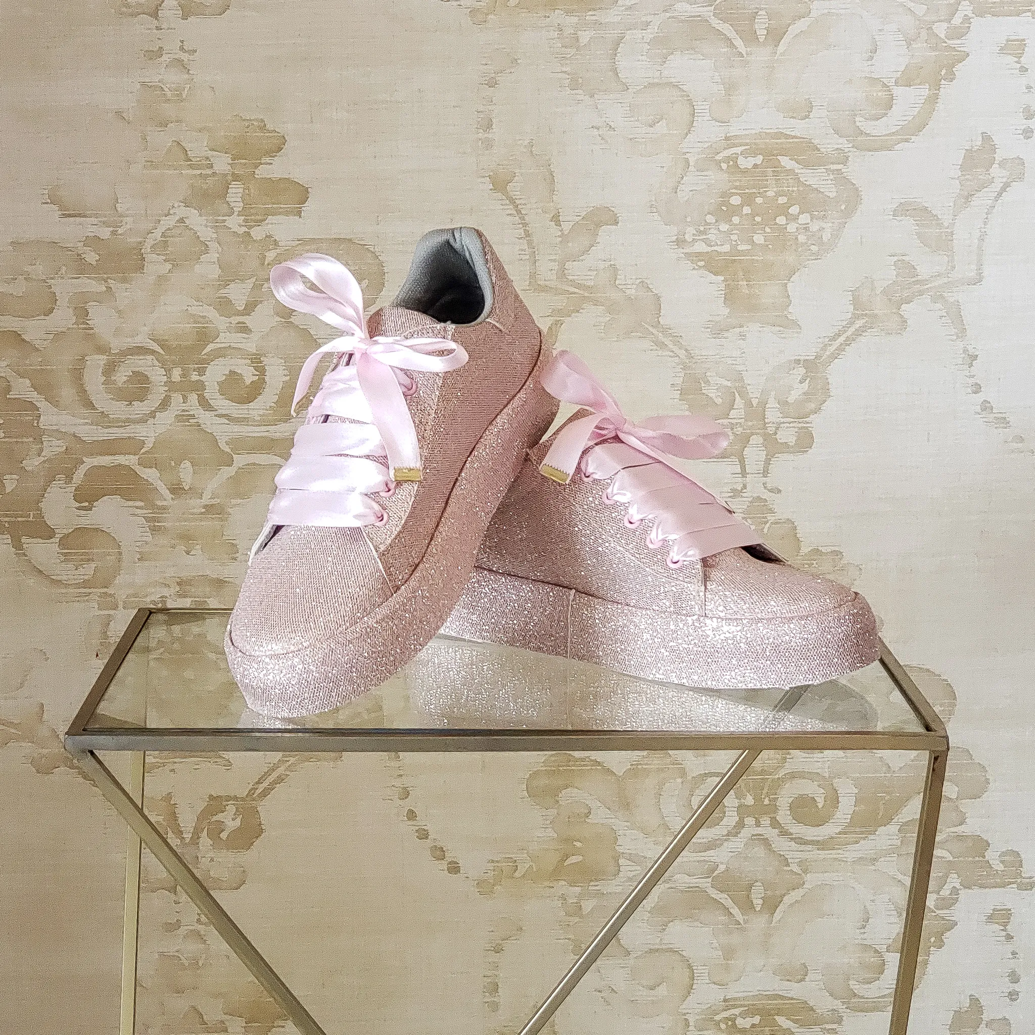 Tenis para Quinceañera Rose Gold Brillantes