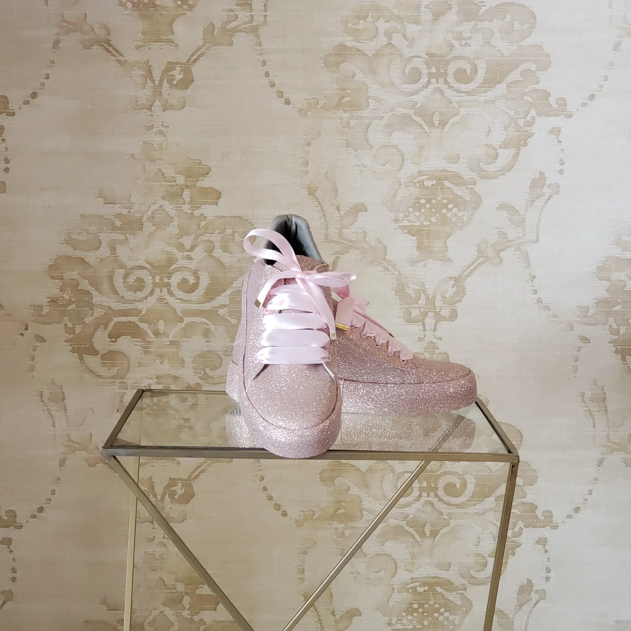 Tenis para Quinceañera Rose Gold Brillantes