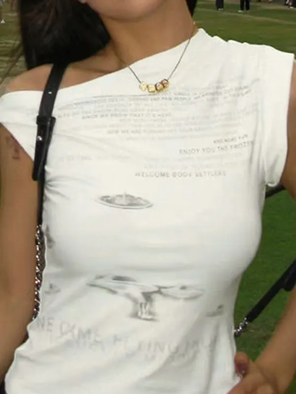 Top bandeau sin mangas con estampado inglés