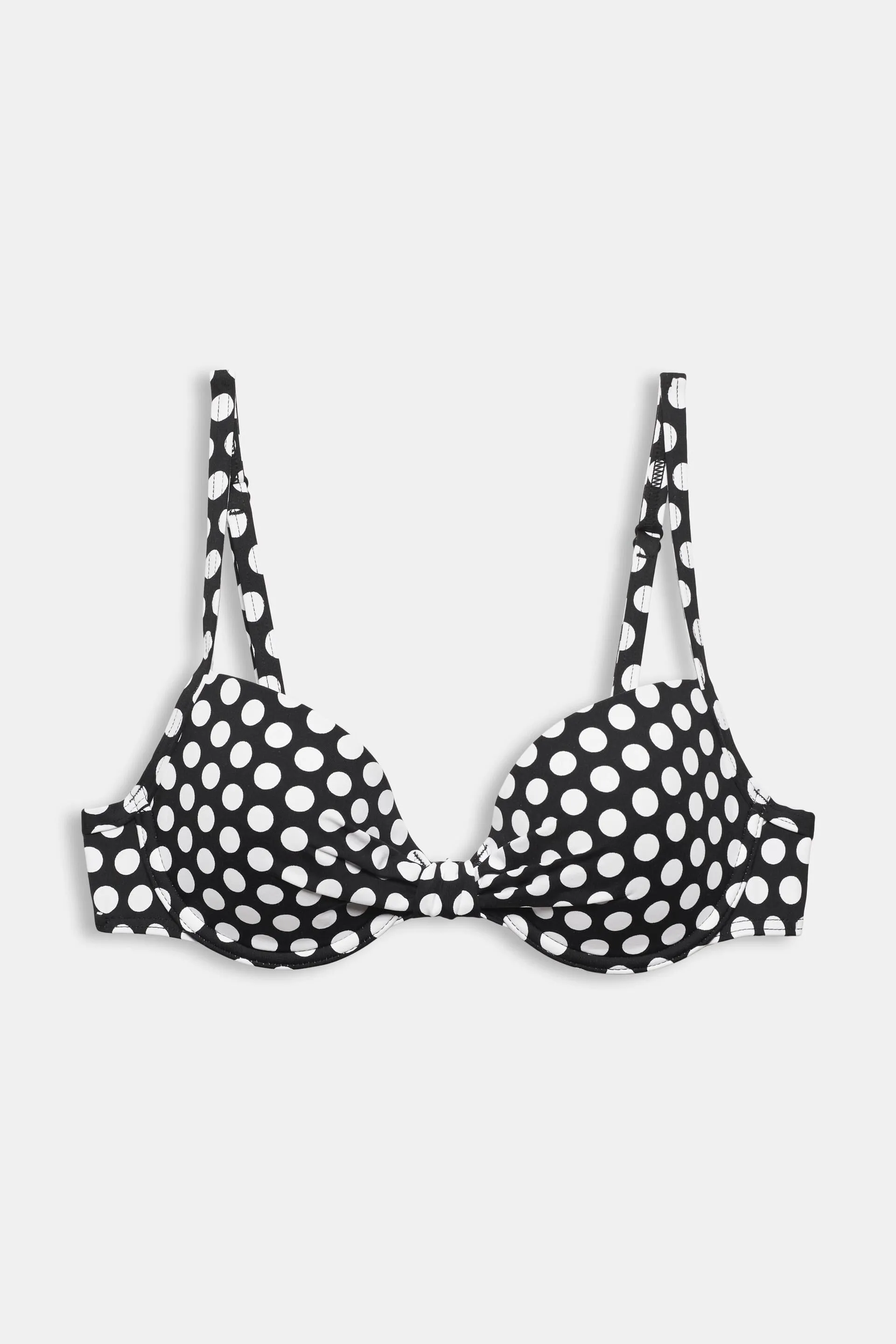 Top de aros con relleno y estampado de lunares