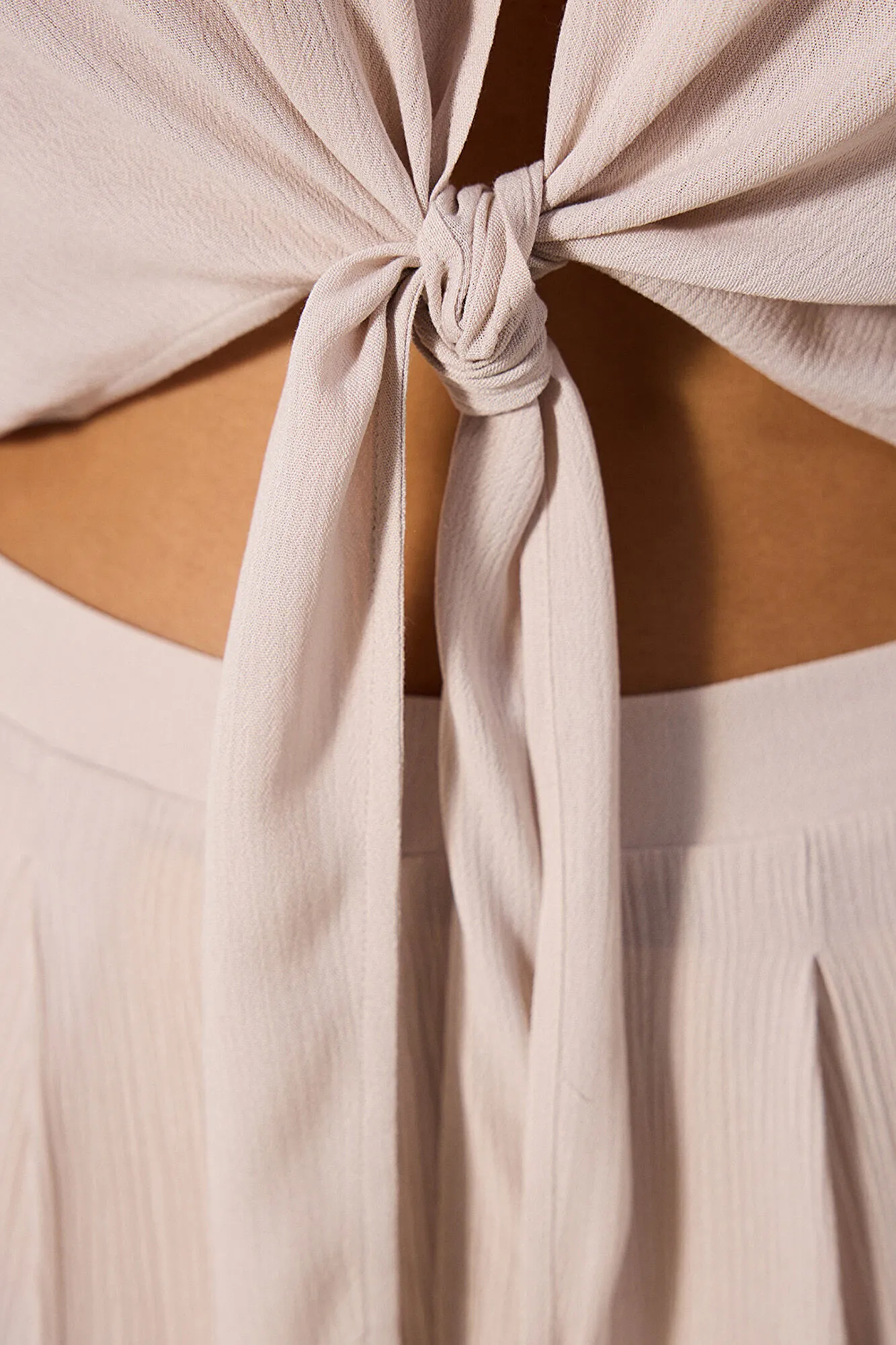 Top de playa beige