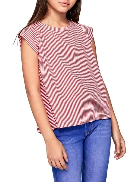 top pepe jeans lusi rojo para niña