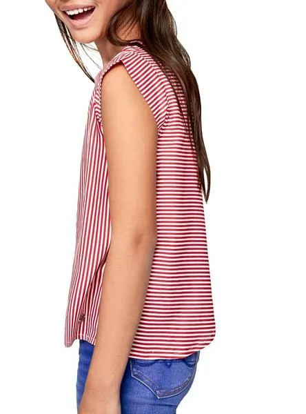 top pepe jeans lusi rojo para niña