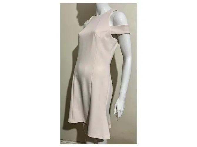 Vera Wang vestido crudo con hombros descubiertos de crepé 