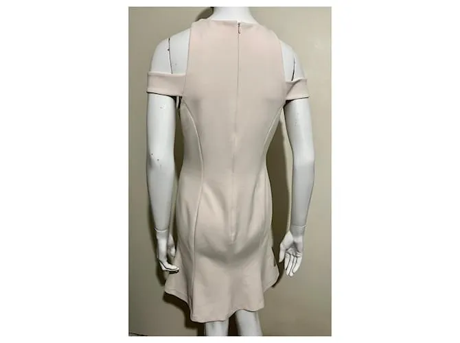 Vera Wang vestido crudo con hombros descubiertos de crepé 