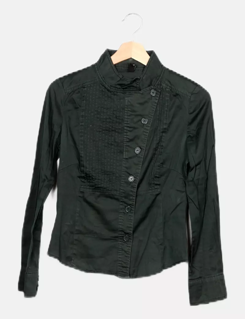 Vero Moda Camisa verde plisada