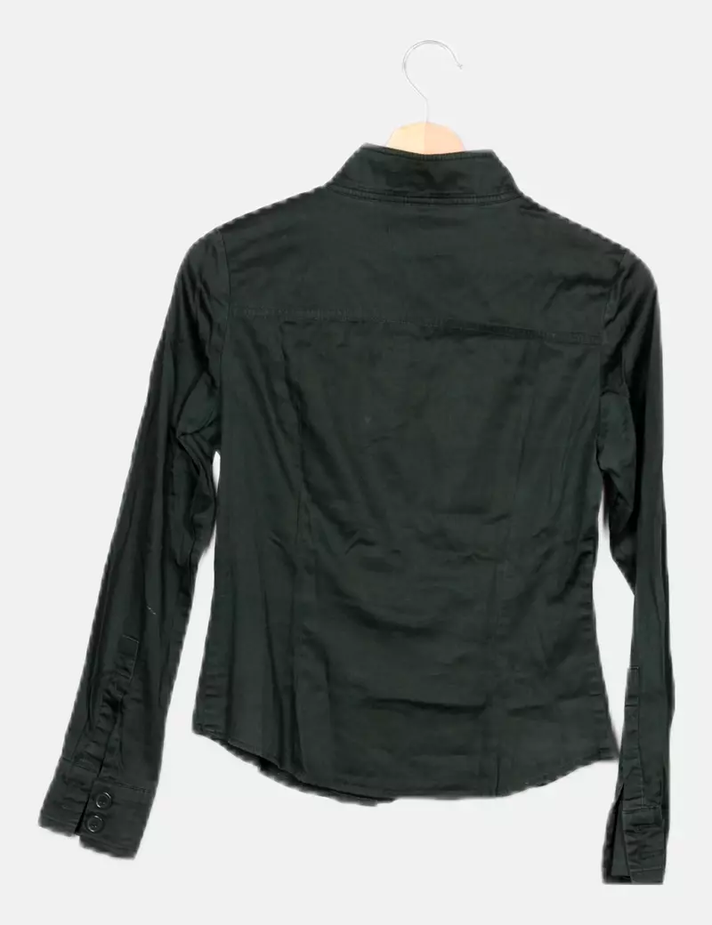 Vero Moda Camisa verde plisada