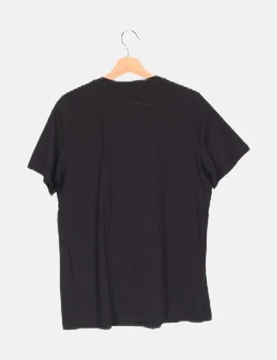 Vero Moda Camiseta negra estampada