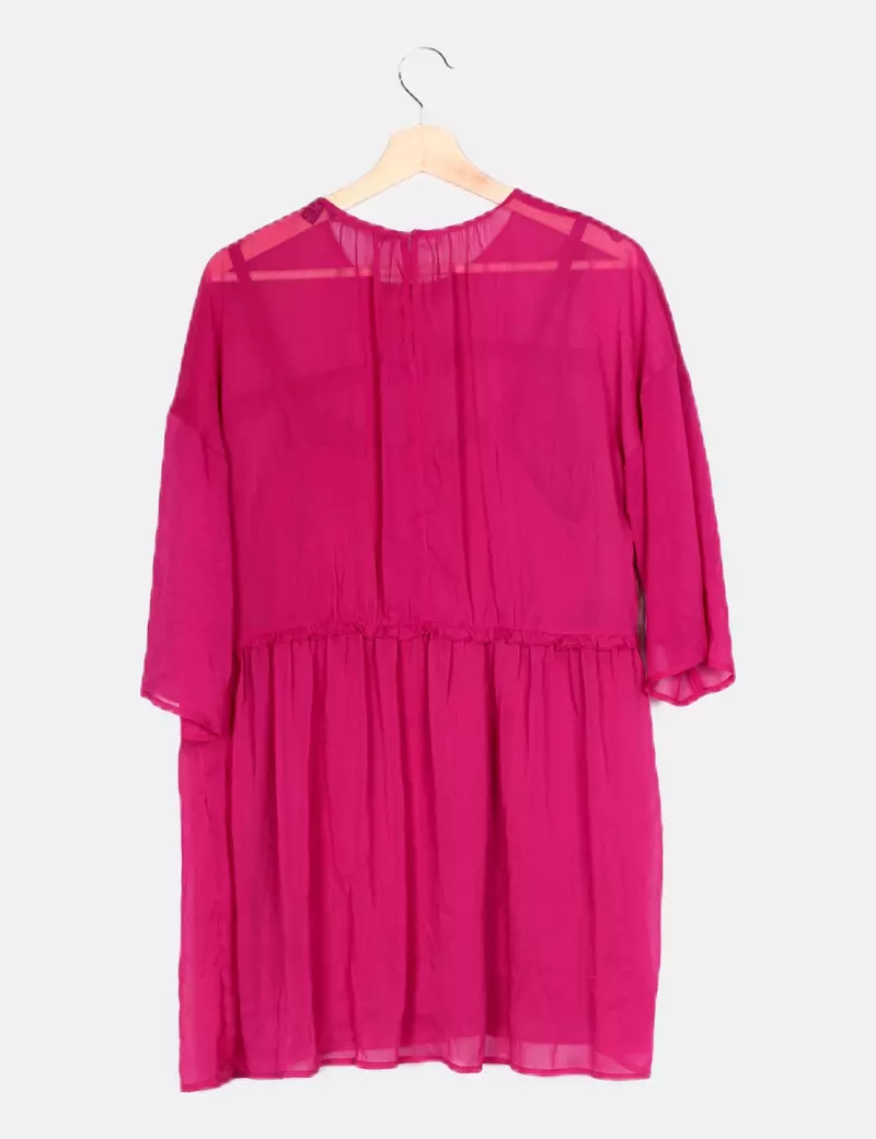 Vero Moda Vestido buganvilla volantes
