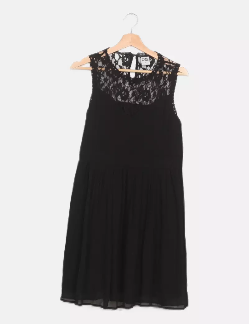 Vero Moda Vestido negro combinado