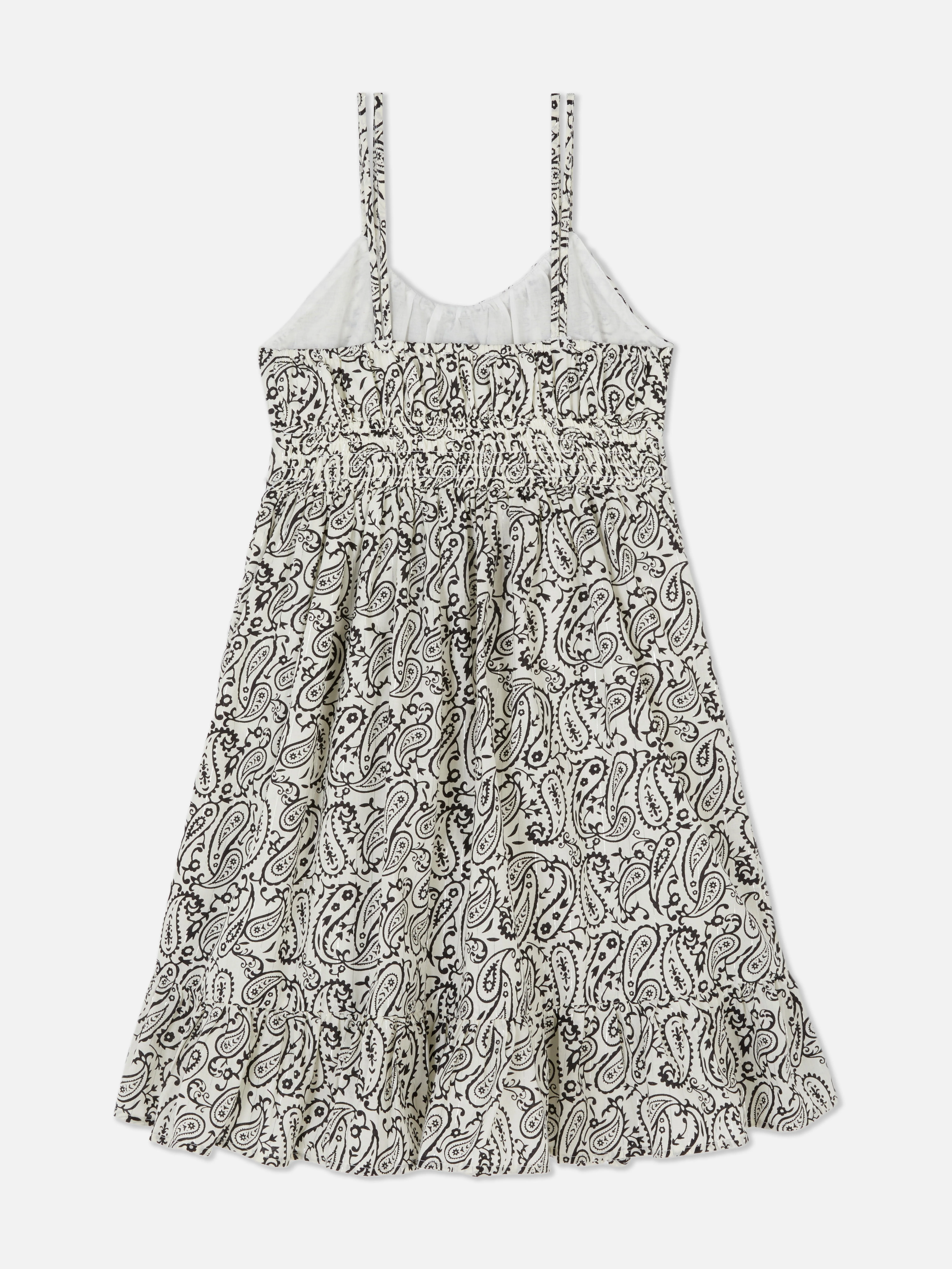 Vestido a capas con estampado de cachemira
