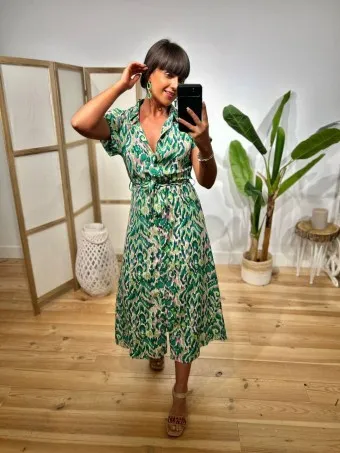 Vestido Camisero Estampado KRELLON