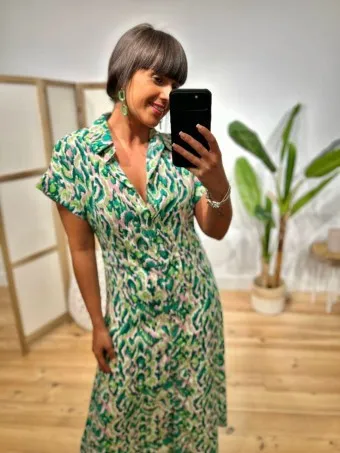 Vestido Camisero Estampado KRELLON