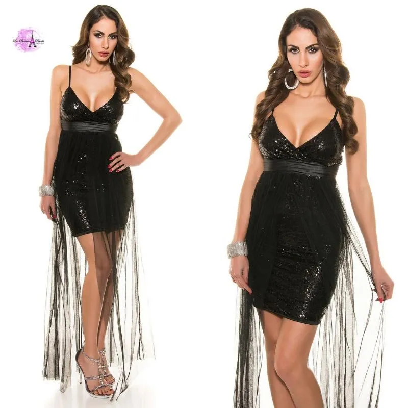 Vestido corto lenjuelas brillantes NG