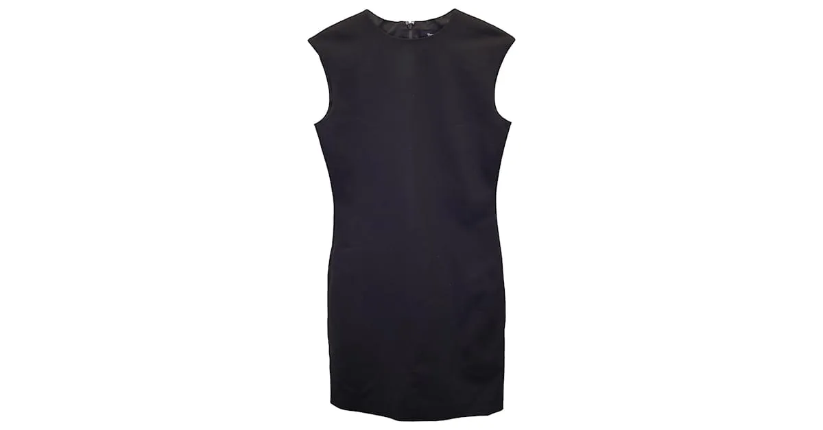 Vestido de crepé bielástico Theory de viscosa negra Negro 