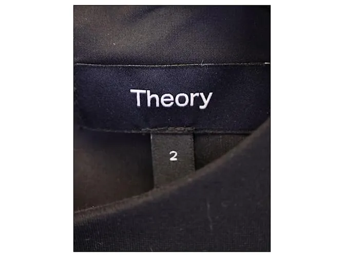 Vestido de crepé bielástico Theory de viscosa negra Negro 