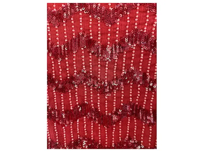 Vestido Hoss Intropia Redcurrant Beaded Lentejuelas Fiesta Cóctel España 14 US 10 UE 42 Burdeos 