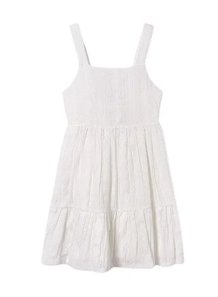 Vestido Mayoral Punto Blanco para Niña