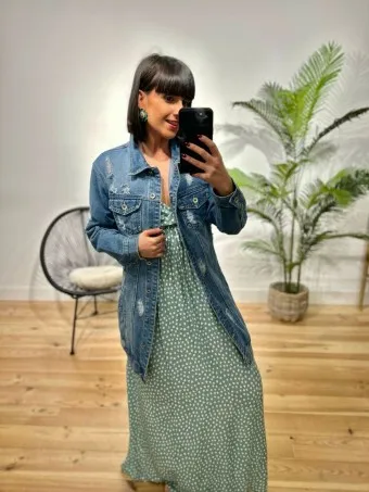 VESTIDO MINIFLOR NERETTA AGUAMARINA