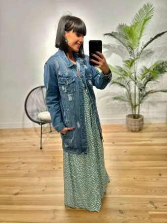 VESTIDO MINIFLOR NERETTA AGUAMARINA