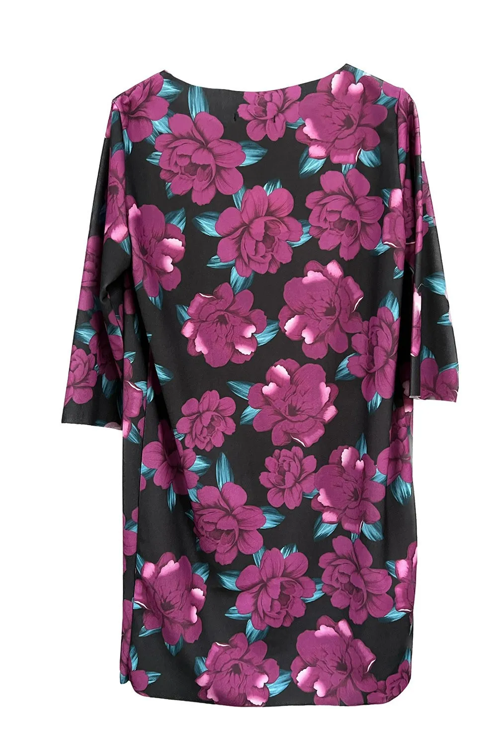 Vestido morado con estampado de flores