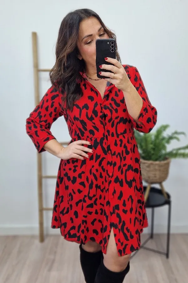 Vestido Print Rojo